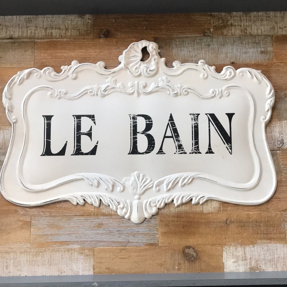 Bathroom decor sign